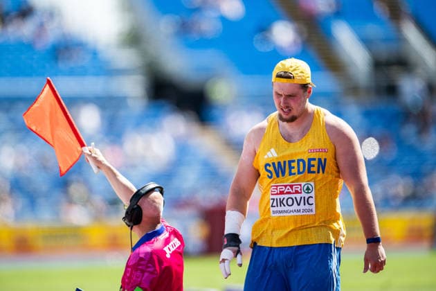 260810 Leo Zikovic of Sweden competes in men s shot put qualification during day 1 of the 2026 European Athletics Championships on August 10, 2026 in Birmingham. Photo: Maxim Thore BILDBYRAN kod MT MT1064 friidrott athletics friidrett friidrotts-em em friidretts-em 2026 european athletics championships 1 bbeng shot put kula kulestot sverige depp *** August 10, 2026: Leo Zikovic of Sweden competes in the men’s shot put qualifying round on Day 1 of the 2026 European Athletics Championships on August 10, 2026 in Birmingham. Photo by Maxim Thore. BILDBYRAN code MT MT1064 track and field athletics friidrett friidrotts em em friidretts em 2026 European Athletics Championships 1 bbeng shot put kula kulestot Sweden depp  Copyright: MAXIMxTHORE BB260810MT064