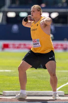 BIRMINGHAM, GREAT BRITAIN - AUGUST 10, 2026 : Georg HARPF (GER Germany) during the qualification of the shot put male of the European Athletics Championships at Alexander Stadium on August 10, 2026 in Birmingham, Great Britain. Oregon Great Britain Copyright: xAxelxKohringx