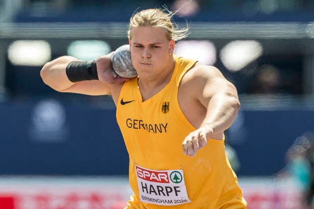 BIRMINGHAM, GREAT BRITAIN - AUGUST 10, 2026 : Georg HARPF (GER Germany) during the qualification of the shot put male of the European Athletics Championships at Alexander Stadium on August 10, 2026 in Birmingham, Great Britain. Oregon Great Britain Copyright: xAxelxKohringx