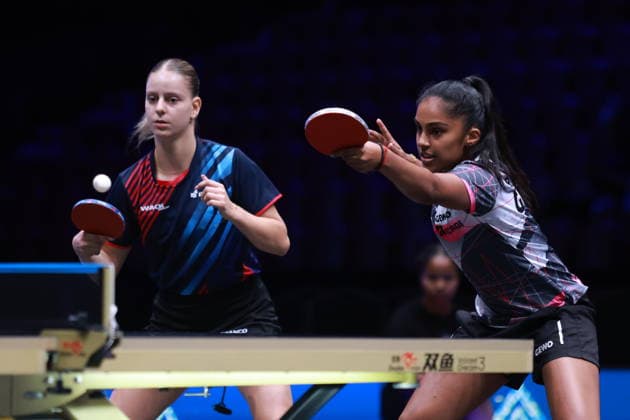 2026 WTT Europe Smash - Sweden - Main Draw Prithika Pavade and Charlotte Lutz of France compete against Bernadette Szocs and Elizabeta Samara of Romania during the Women s Doubles Round of 32 at the 2026 Europe Smash at the Malmo Arena in Malmo, Sweden, on August 10, 2026. Malmo Sweden  Copyright: xRemyxGrosx originalFilename:gros-europesm260810_npEJ0.jpg