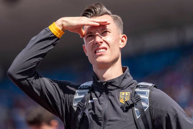 BIRMINGHAM, GREAT BRITAIN - AUGUST 10, 2026 : Kevin BRUCHA (GER Germany) after the long jump qualification during the European Athletics Championships at Alexander Stadium on August 10, 2026 in Birmingham, Great Britain. Nordrhein-Westfalen Great Britain Copyright: xLeahxKohringx