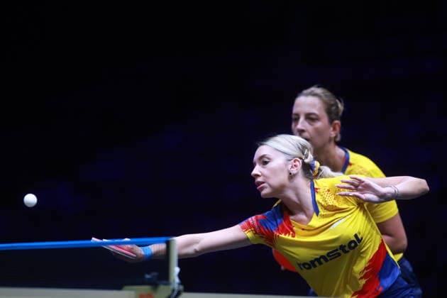 2026 WTT Europe Smash - Sweden - Main Draw Bernadette Szocs and Elizabeta Samara of Romania compete against Prithika Pavade and Charlotte Lutz of France during the Women s Doubles Round of 32 at the 2026 Europe Smash at the Malmo Arena in Malmo, Sweden, on August 10, 2026. Malmo Sweden  Copyright: xRemyxGrosx originalFilename:gros-europesm260810_np7KI.jpg