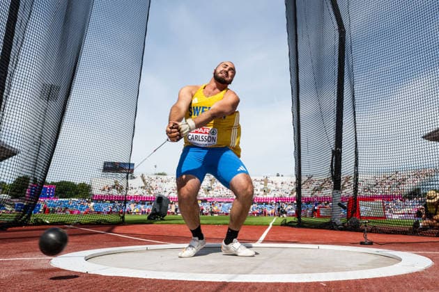 260810 Ragnar Carlsson of Sweden competes in men s hammer throw qualification during day 1 of the 2026 European Athletics Championships on August 10, 2026 in Birmingham. Photo: Mathias Bergeld BILDBYRAN kod MB MT1064 friidrott athletics friidrett friidrotts-em em friidretts-em 2026 european athletics championships 1 bbeng hammer throw slegge slägga sverige *** 260810 Ragnar Carlsson of Sweden competes in the men’s hammer throw qualifying round during Day 1 of the 2026 European Athletics Championships on August 10, 2026 in Birmingham. Photo by Mathias Bergeld, BILDBYRAN, code MB MT1064. track and field, athletics, friidrett, friidrotts EM, 2026 European Athletics Championships, 1 BBENG, hammer throw, slegge, slägga, Sweden  Copyright: MATHIASxBERGELD BB260810MB062
