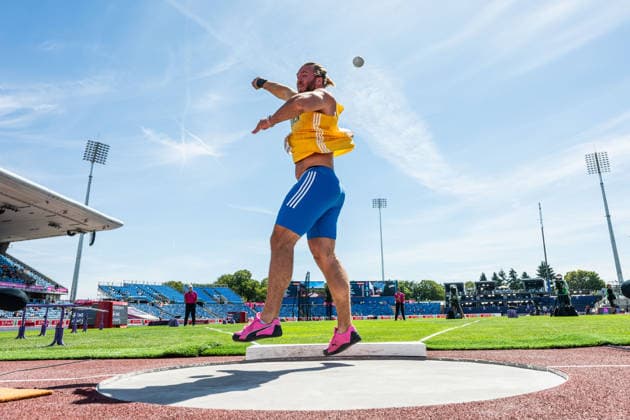 260810 Wictor Petersson of Sweden competes in men s shot put qualification during day 1 of the 2026 European Athletics Championships on August 10, 2026 in Birmingham. Photo: Maxim Thore BILDBYRAN kod MT MT1064 friidrott athletics friidrett friidrotts-em em friidretts-em 2026 european athletics championships 1 bbeng shot put kula kulestot sverige *** August 10, 2026: Wictor Petersson of Sweden competes in the men’s shot put qualifying round on Day 1 of the 2026 European Athletics Championships on August 10, 2026 in Birmingham. Photo by Maxim Thore. BILDBYRAN code MT MT1064 track and field athletics friidrett friidrotts em em friidretts em 2026 European Athletics Championships 1 shot put kula kulestot Sweden  Copyright: MAXIMxTHORE BB260810MT077