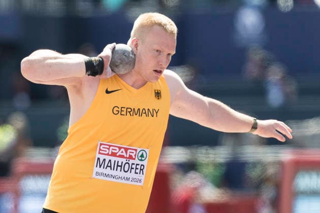 BIRMINGHAM, GREAT BRITAIN - AUGUST 10, 2026 : Eric MAIHÖFER (GER Germany) competing in the shot put during the European Athletics Championships at Alexander Stadium on August 10, 2026 in Birmingham, Great Britain. Oregon Great Britain Copyright: xAxelxKohringx