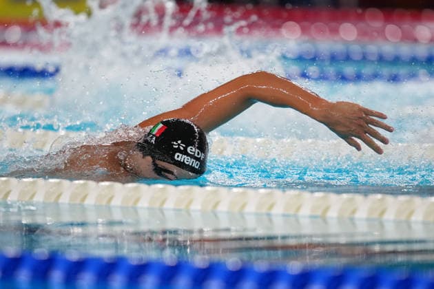 Filippo Megli from Italy at the Swimming European Aquatics Championships Paris 2026, Paris, August 10, 2026 .  Copyright: xGianxMattiaxD Alberto LaPressex