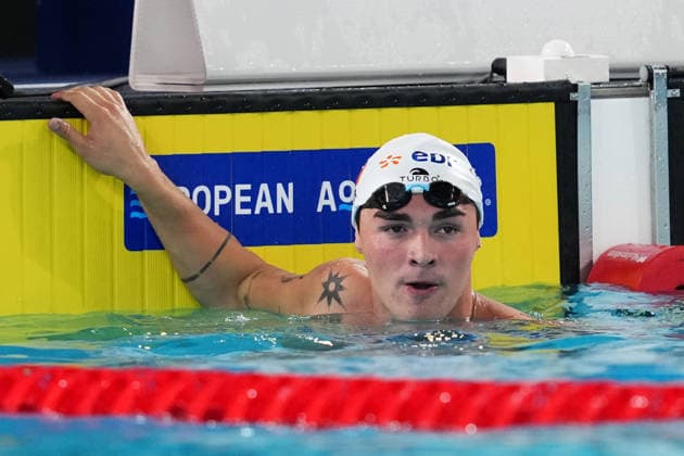 Diogo Ribeiro from Portugal at the Swimming European Aquatics Championships Paris 2026, Paris, August 10, 2026 .  Copyright: xGianxMattiaxD Alberto LaPressex