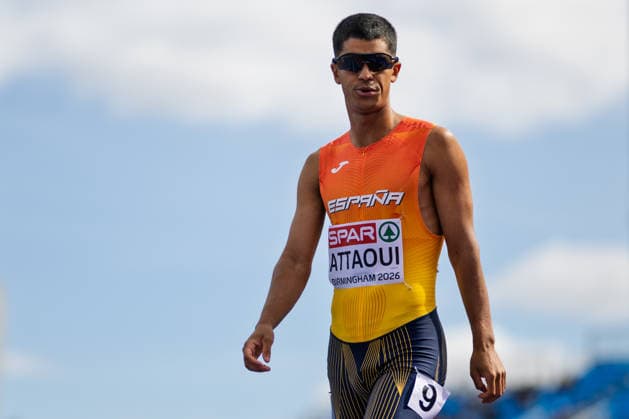 BIRMINGHAM, UNITED KINGDOM - AUGUST 10: Mohamed Attaoui of Spain competes in the Men s 800m during the European Athletics Championships at Alexander Stadium on August 10, 2026 in Birmingham, United Kingdom. England United Kingdom Copyright: xBEAUTIFULxSPORTS TobiasxLacknerx