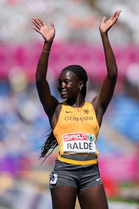 ATHLETICS - European Athletics Championships BIRMINGHAM,ENGLAND,10.AUG.26 - ATHLETICS - European Athletics Championships, 400m hurdles, Women. Image shows Vaness Balde (GER).  GEPAxpictures xRanjithxKumar