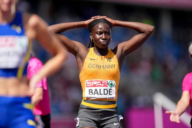 ATHLETICS - European Athletics Championships BIRMINGHAM,ENGLAND,10.AUG.26 - ATHLETICS - European Athletics Championships, 400m hurdles, Women. Image shows Vaness Balde (GER).  GEPAxpictures xRanjithxKumar