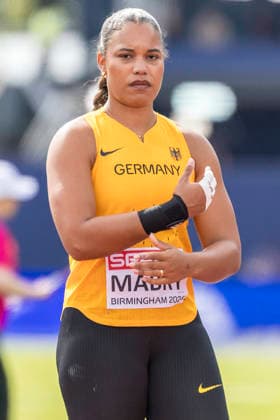 BIRMINGHAM, GREAT BRITAIN - AUGUST 10, 2026 : Yemisi MABRY (GER Germany) competing in the shot put qualification during the European Athletics Championships at Alexander Stadium on August 10, 2026 in Birmingham, Great Britain. Oregon Great Britain Copyright: xAxelxKohringx
