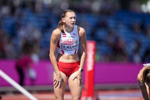 ATHLETICS - European Athletics Championships BIRMINGHAM,ENGLAND,10.AUG.26 - ATHLETICS - European Athletics Championships, 400m hurdles, Women. Image shows Anja Dlauhy (AUT).  GEPAxpictures xRanjithxKumar