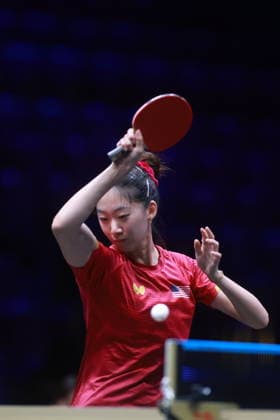2026 WTT Europe Smash - Sweden - Main Draw Amy Wang of the United States competes against Kim Nayeong of South Korea during the Women s Singles Round of 64 at the 2026 Europe Smash at the Malmo Arena in Malmo, Sweden, on August 10, 2026. Malmo Sweden  Copyright: xRemyxGrosx originalFilename:gros-europesm260810_nphJ8.jpg