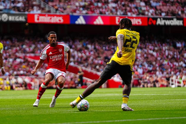 Ethan Nwaneri, Arsenal FC, 22; Joane Gadou, Borussia Dortmund, 22 (ENG); Arsenal FC vs. Borussia Dortmund, Soccer, Emirates Cup 2026, 2026–2027 Season, August 9, 2026 ENG, Arsenal FC vs. Borussia Dortmund, Soccer, Friendly Match, 2026–2027 Season, August 9, 2026 London Copyright: xEibner-Pressefoto MarcelxvonxFehrnx EP_MFN_P