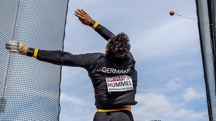 BIRMINGHAM, GREAT BRITAIN - AUGUST 10, 2026 : Merlin HUMMEL (GER Germany) competing in the hammer throw qualification during the European Athletics Championships at Alexander Stadium on August 10, 2026 in Birmingham, Great Britain. Oregon Great Britain Copyright: xAxelxKohringx