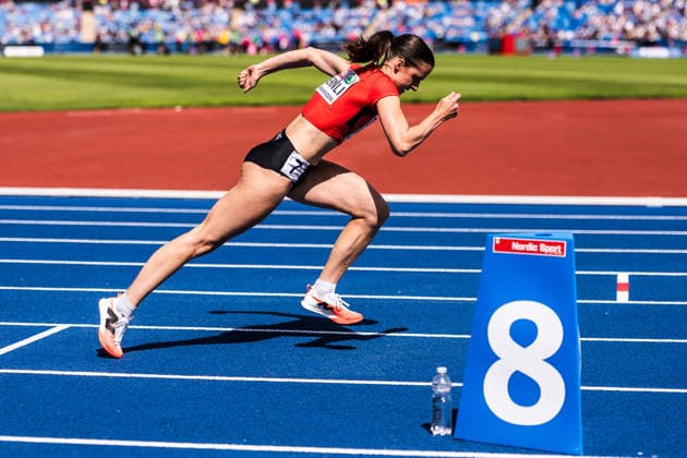 European Athletics Championships; Birmingham, 10.08.2026 BIRMINGHAM, UNITED KINGDOM - AUGUST 10: Lena Wernli (Switzerland) competes in the first round of the womens 400 m hurdles on August 10, 2026 in Birmingham, United Kingdom. *** European Athletics Championships, Birmingham, August 10, 2026 BIRMINGHAM, UNITED KINGDOM AUGUST 10 Lena Wernli of Switzerland competes in the first round of the women s 400-meter hurdles on August 10, 2026, in Birmingham, United Kingdom Copyright: xBEAUTIFULxSPORTS UlfxSchillerx
