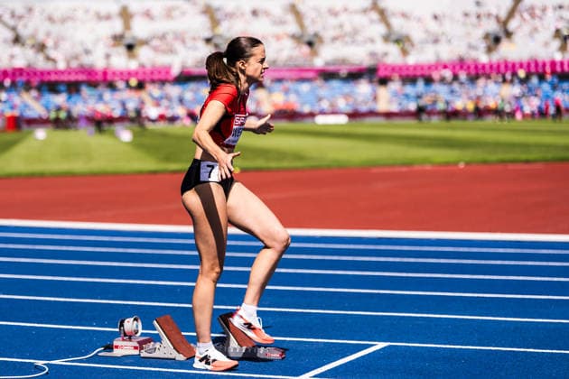 European Athletics Championships; Birmingham, 10.08.2026 BIRMINGHAM, UNITED KINGDOM - AUGUST 10: Lena Wernli (Switzerland) prepares for the first round of the womens 400 m hurdles on August 10, 2026 in Birmingham, United Kingdom. *** European Athletics Championships, Birmingham, August 10, 2026 BIRMINGHAM, UNITED KINGDOM AUGUST 10 Lena Wernli of Switzerland prepares for the first round of the women s 400-meter hurdles on August 10, 2026, in Birmingham, United Kingdom Copyright: xBEAUTIFULxSPORTS UlfxSchillerx