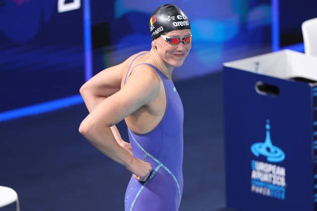 Belgian Florine Gaspard pictured ahead of the semifinals of the Women s 100m Freestyle, at the European Aquatics Championships in Paris, France on Monday 10 August 2026. VIRGINIExLEFOUR  x183101559x