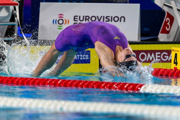 SWIMMING - EAC 2026 PARIS,FRANCE,10.AUG.26 - SWIMMING - European Aquatics Championships Paris 2026, 200m backstroke, women. Image shows Lisa Seidel (GER).  GEPAxpictures xPhilippxBrem