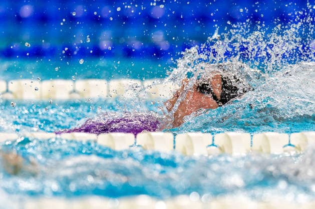 SWIMMING - EAC 2026 PARIS,FRANCE,10.AUG.26 - SWIMMING - European Aquatics Championships Paris 2026, 200m backstroke, women. Image shows Lisa Seidel (GER).  GEPAxpictures xPhilippxBrem