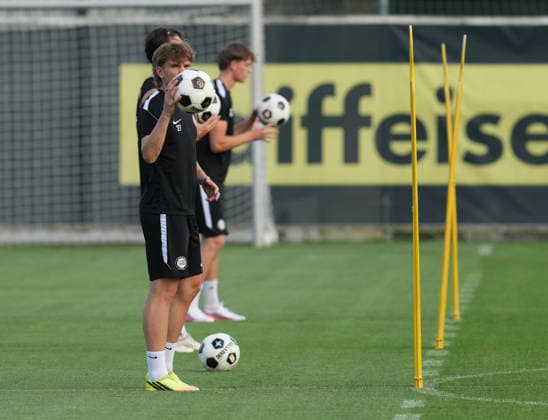 SOCCER - UEFA CL, Sturm vs Fenerbahce GRAZ,AUSTRIA,10.AUG.26 - SOCCER - UEFA Champions League, qualification, Sturm Graz vs Fenerbahce Istanbul, preview, training Sturm. Image shows Gabriel Haider (Sturm).  GEPAxpictures xMichaelxRiedler