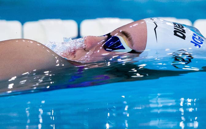 260810 Anastasiya Shkurdai of Neutral Athletes A (Belarus) competes in a women™s 200 meters backstroke swimming semifinal during day eleven of the 2026 European Aquatics Championships on August 10, 2026 in Saint-Denis. Photo: Joel Marklund BILDBYRAN kod JM JM0838 bbeng simning swimming svomming 2026 european aquatics championships em dam Belarus *** August 10, 2026: Anastasiya Shkurdai of Neutral Athletes (Belarus) competes in the women’s 200-meter backstroke swimming semifinal during day eleven of the 2026 European Aquatics Championships on August 10, 2026 in Saint Denis. Photo by Joel Marklund. BILDBYRAN code JM JM0838 bbeng swimming 2026 European Aquatics Championships women’s Belarus  Copyright: JOELxMARKLUND BB260810JM170