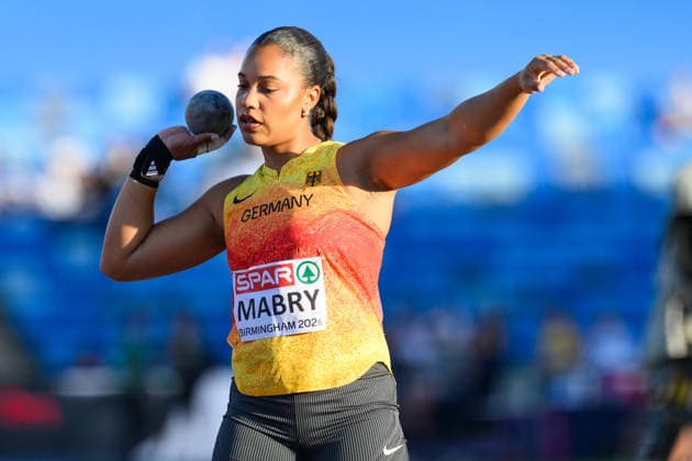BIRMINGHAM, GREAT BRITAIN - August 10: Yemisi Mabry (Germany) during the shot put final during the European Athletics Championships 2026 at Alexander Stadium in Birmingham, Great Britain (Photo by Sven Beyrich Sports Press Photo)  Copyright: xSvenxBeyrich SportsxPressxPhotox Sportspressphoto_SPR204136