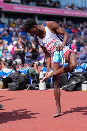 ATHLETICS - European Athletics Championships BIRMINGHAM,ENGLAND,10.AUG.26 - ATHLETICS - European Athletics Championships, 400m, Men. Image shows Yann Spillmann (FRA).  GEPAxpictures xRanjithxKumar