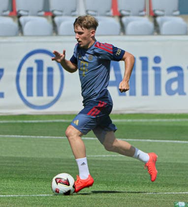 10.08.2026, FC Bayern Training , Saebenerstrasse Muenchen, Fussball, im Bild: Lennart Karl (FC Bayern Muenchen) *** August 10, 2026, FC Bayern Training, Saebenerstrasse, Munich, Soccer, Sports, Pictured: Lennart Karl, FC Bayern Munich
