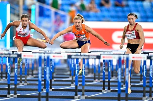 European Athletics Championships Birmingham 2026 - day 1 BIRMINGHAM, ENGLAND - AUGUST 10 : Groot Mira 8NED) in action during the100m Hurdles qualifiers on day 1 of the Birmingham 2026 European Athletics Championships on August 10, 2026 in Birmingham, England, 10 08 2026 Birmingham ENGLAND  Copyright: xTomasxSiskx