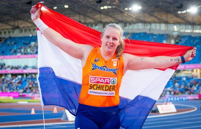 Athletics, European Championships in Birmingham, shot put, women, European champion Jessica Schilder