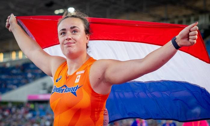 BIRMINGHAM - Jorinde van Klinken wins silver in the shot put final at the European Athletics Championships. It is the first time the European Championships are being held in Great Britain. IRIS VAN DEN BROEK ANP xVIxANPxSportx xxANPxIVx 565234811 originalFilename: 565234811.jpg