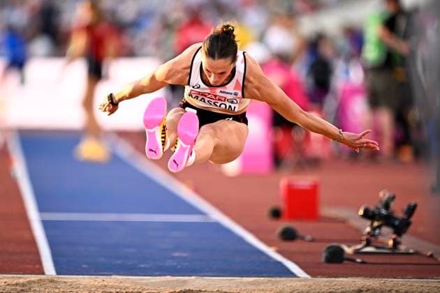 European Athletics Championships Birmingham 2026 - day 1 BIRMINGHAM, ENGLAND - AUGUST 10 : Masson Ilona (BEL) in action during the triple jump qualifiers on day 1 of the Birmingham 2026 European Athletics Championships on August 10, 2026 in Birmingham, England, 10 08 2026 Birmingham ENGLAND  Copyright: xTomasxSiskx