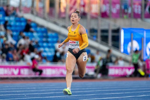 10.08.2026, GBR, Leichtathletik, Europameisterschaft 2026, Abendsession Tag 1, Birmingham Gina Lückenkemper ( Deutschland ), 100 Meter Sprint Damen, Halbfinale, Birmingham Alexander Stadium England Großbritannien *** August 10, 2026, GBR, Track and Field, 2026 European Championships, Evening Session, Day 1, Birmingham Gina Lückenkemper, Germany, Women s 100-meter dash, Semifinals, Alexander Stadium, Birmingham, England, Great Britain Copyright: xNordphoto Memmlerx