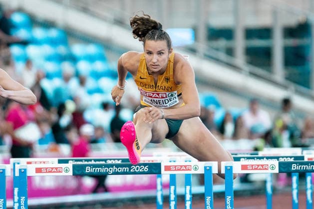 Rosina Schneider (TV Sulz, 100m Huerden Frauen), GBR, Leichtathletik, Athletics, European Athletics Championships 2026, Leichtathletik Europameisterschaft 2026, Birmingham 2026, 09.08.2026, GBR, Leichtathletik, Athletics, European Athletics Championships 2026, Leichtathletik Europameisterschaft 2026, Birmingham 2026, 09.08.2026 Birmingham *** Rosina Schneider TV Sulz, Women s 100m Hurdles, GBR, Track and Field, Athletics, 2026 European Athletics Championships, 2026 European Track and Field Championships, Birmingham 2026, August 9, 2026, GBR, Track and Field, Athletics, 2026 European Athletics Championships, 2026 European Track and Field Championships, Birmingham 2026, August 9, 2026, Birmingham Copyright: xStefanxMayerx EP_SMR