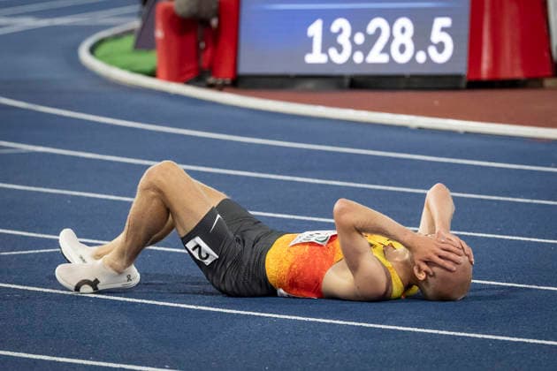 BIRMINGHAM, GREAT BRITAIN - AUGUST 10, 2026 : Silver over 5000m for Florian BREMM (GER Germany) during the European Athletics Championships at Alexander Stadium on August 10, 2026 in Birmingham, Great Britain. Nordrhein-Westfalen Great Britain Copyright: xLeahxKohringx