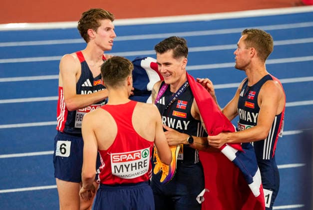 EM i friidrett utendors 2026 - Dag 1 Birmingham, England 20260810. Jakob Asserson Ingebrigtsen in the men s 5000 meters final during the European Athletics Championships 2026 at Alexander Stadium in Birmingham on Monday. Photo: Beate Oma Dahle NTB Birmingham England EDITORIAL USE ONLY. RESTRICTED USE FOR BETTING COMPANIES Ref:_SPOw_3dqzFfdOw.jpg *** 2026 European Outdoor Athletics Championships, Day 1, Birmingham, England, August 10, 2026 Jakob Asserson Ingebrigtsen in the men’s 5,000-meter final during the 2026 European Athletics Championships at Alexander Stadium in Birmingham on Monday. Photo: Beate Oma Dahle, NTB, Birmingham, England. EDITORIAL USE ONLY. RESTRICTED USE FOR BETTING COMPANIES.  Copyright: xBeatexOmaxDahlex xNTBx