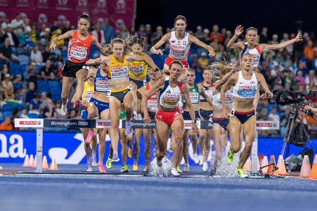 BIRMINGHAM, GREAT BRITAIN - AUGUST 10, 2026 : Olivia GÜRTH (GER Germany) competing in the 3000m hurdles during the European Athletics Championships at Alexander Stadium on August 10, 2026 in Birmingham, Great Britain. Oregon Great Britain Copyright: xAxelxKohringx