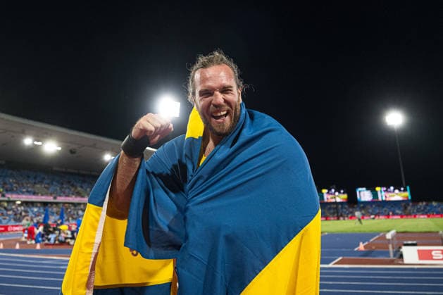 260810 Wictor Petersson of Sweden celebrates after competing in men s shot put during day 1 of the 2026 European Athletics Championships on August 10, 2026 in Birmingham. Photo: Maxim Thore BILDBYRAN kod MT MT1064 friidrott athletics friidrett friidrotts-em em friidretts-em 2026 european athletics championships 1 bbeng sverige jubel shot put kula kulestot *** 260810 Wictor Petersson of Sweden celebrates after competing in the men’s shot put during Day 1 of the 2026 European Athletics Championships on August 10, 2026 in Birmingham. Photo by Maxim Thore. BILDBYRAN code MT MT1064. track and field, athletics, friidrett, friidrotts EM, 2026 European Athletics Championships, 1, BBENG, Sweden, celebration, shot put, kula, kulestot  Copyright: MAXIMxTHORE BB260810MT175