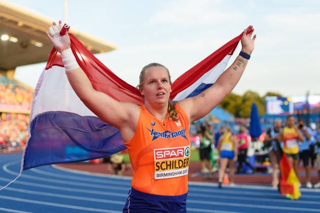 BIRMINGHAM, GREAT BRITAIN - August 10: Jessica Schilder (Netherlands) after winning the shot put final during the European Athletics Championships 2026 at Alexander Stadium in Birmingham, Great Britain (Photo by Sven Beyrich Sports Press Photo)  Copyright: xSvenxBeyrich SportsxPressxPhotox Sportspressphoto_SPR204149
