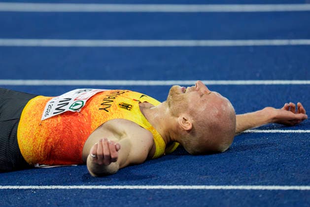 BIRMINGHAM, GREAT BRITAIN - AUGUST 10, 2026 : Silver over 5000m for Florian BREMM (GER Germany) during the European Athletics Championships at Alexander Stadium on August 10, 2026 in Birmingham, Great Britain. Nordrhein-Westfalen Great Britain Copyright: xLeahxKohringx