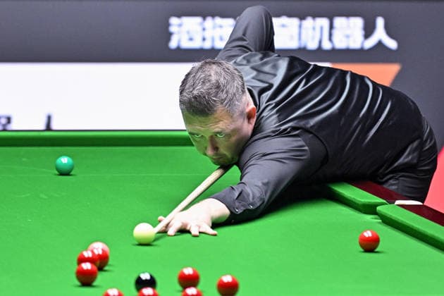 TAIYUAN, CHINA - AUGUST 10: Kyren Wilson of England plays a shot in the first round match against Aaron Hill of Ireland on day 3 of the 2026 World Snooker Tour China Open at Taiyuan Binhe Sports Center on August 10, 2026 in Taiyuan, Shanxi Province of China.  Copyright: xChinaxNewsxServicex 111659287440
