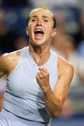 August 10, 2026, Toronto, On, CAN: Ukraine s Elina Svitolina celebrates her 3-6 6-0 6-3 win over Ekaterina Alexandrova during National Bank Open tennis action in Toronto on Monday, August 10, 2026. Canada News - August 10, 2026  - ZUMAc35_ 20260810_zaf_c35_117 Copyright: xChrisxYoungx