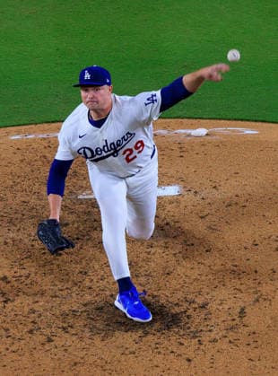 August 10, 2026, Los Angeles, California, USA: Starting pitcher, Tarik Skubal 29 of the Los Angeles Dodgers during a regular season MLB, Baseball Herren, USA game against the Kansas City Royals on Monday August 10, 2026 at Dodger Stadium in Los Angeles, California. Dodgers defeat Royals, 6-5. JAVIER ROJAS PI Los Angeles USA - ZUMAp124 20260810_zaa_p124_012 Copyright: xJavierxRojasx