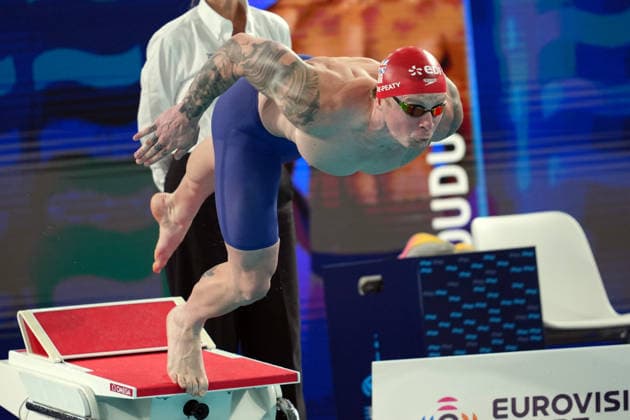 Adam Peaty from GB at the Swimming European Aquatics Championships Paris 2026, Paris, August 10, 2026 .  Copyright: xGianxMattiaxD Alberto LaPressex