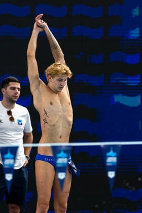 SWIMMING - EAC 2026 PARIS,FRANCE,11.AUG.26 - SWIMMING - European Aquatics Championships Paris 2026, warm up. Image shows Christian Giefing (AUT).  GEPAxpictures xPhilippxBrem