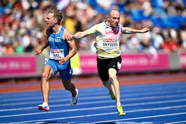 European Athletics Championships Birmingham 2026 - day 2 BIRMINGHAM, ENGLAND - AUGUST 11 : Snyders Antoine (BEL) in action during the 100m Men Round 1 Heat 1 on day 2 of the Birmingham 2026 European Athletics Championships on August 11, 2026 in Birmingham, England, 11 08 2026 Birmingham ENGLAND  Copyright: xTomasxSiskx