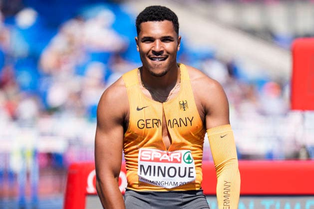BIRMINGHAM, GREAT BRITAIN - AUGUST 11, 2026 : Gregory MINOUE (GER Germany) competing in the 110m hurdles heats during the European Athletics Championships at Alexander Stadium on August 11, 2026 in Birmingham, Great Britain. Nordrhein-Westfalen Great Britain Copyright: xLeahxKohringx