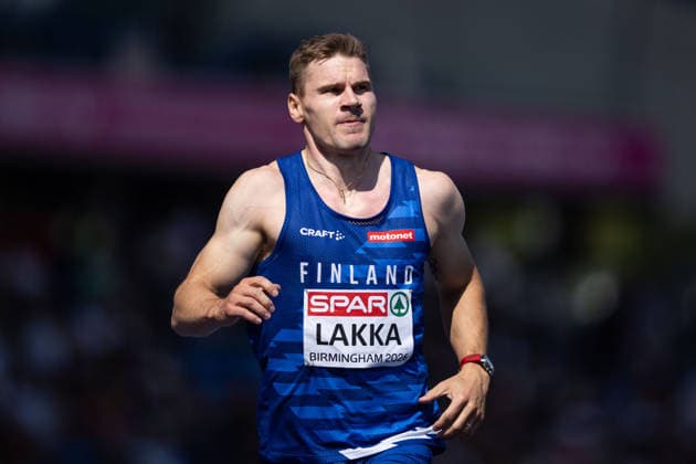 260811 Elmo Lakka of Finland competes in men s 110 meter hurdles qualification during day 2 of the 2026 European Athletics Championships on August 11, 2026 in Birmingham. Photo: Mathias Bergeld BILDBYRAN kod MB MT1065 friidrott athletics friidrett friidrotts-em em friidretts-em 2026 european athletics championships 2 bbeng hurdles hekk häck *** August 11, 2026: Elmo Lakka of Finland competes in the men’s 110-meter hurdles qualifying round during Day 2 of the 2026 European Athletics Championships on August 11, 2026 in Birmingham. Photo by Mathias Bergeld, BILDBYRAN, code MB MT1065. track and field, athletics, friidrett, friidrotts EM, 2026 European Athletics Championships, 200-meter hurdles, hekk, häck  Copyright: MATHIASxBERGELD BB260811MB040