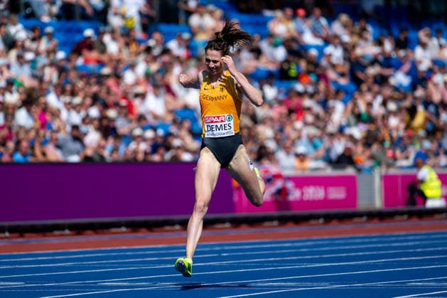 11.08.2026, GBR, Leichtathletik, Europameisterschaft 2026, Morgensession Tag 2, Birmingham Eileen Demes ( Deutschland ), 400 Meter Hürden Damen, Halbfinale Birmingham Alexander Stadium England Großbritannien *** August 11, 2026, GBR, Track and Field, 2026 European Championships, Morning Session, Day 2, Birmingham Eileen Demes, Germany, Women s 400-meter hurdles, Semifinals, Birmingham Alexander Stadium, England, Great Britain Copyright: xNordphoto Memmlerx
